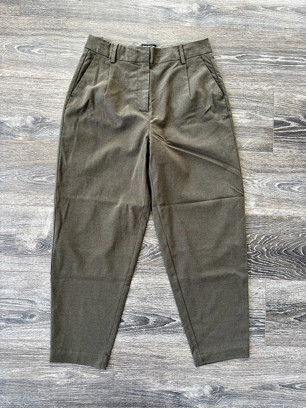 Frank And Oak The Amelia Balloon Fit Pant Olive Trousers Size 6